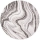 preview thumbnail 57 of 104, SAFAVIEH Craft Clytie Modern Abstract Marble Pattern Rug 5'3" Round - Grey/Silver - Round