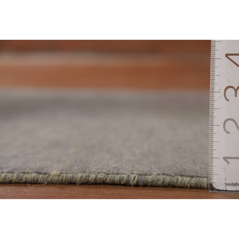 Hand Knotted Oriental 100% Wool Carpet Modern Modern Greys & Charcoal Gabbeh Area Rug - 4' 11'' X 3' 3''