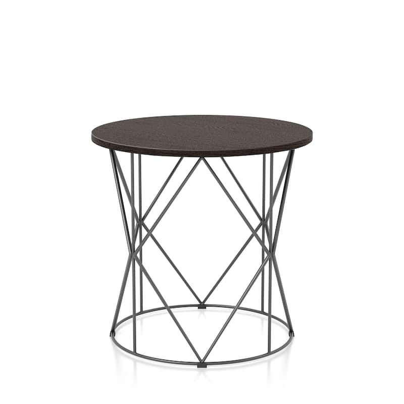 Brigid Modern 23-inch Steel Round Side Table by Furniture of America