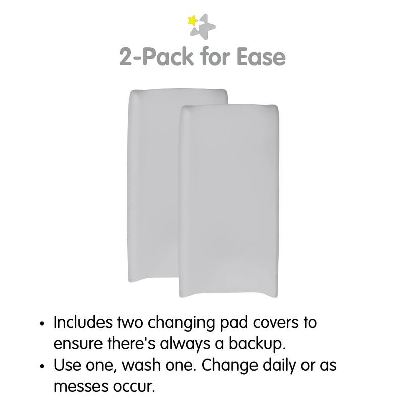 BreathableBaby Waterproof Cover, For 32" x 16"/81 x 41 cm Changing Pad (2-Pack) - N/A
