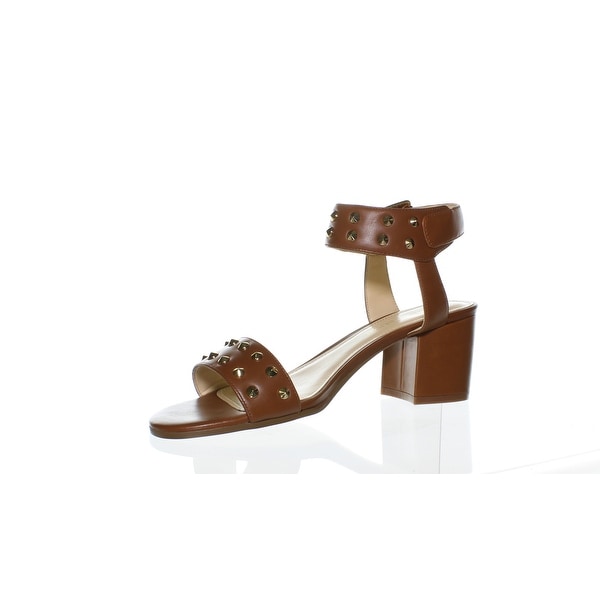 cognac ankle strap heels