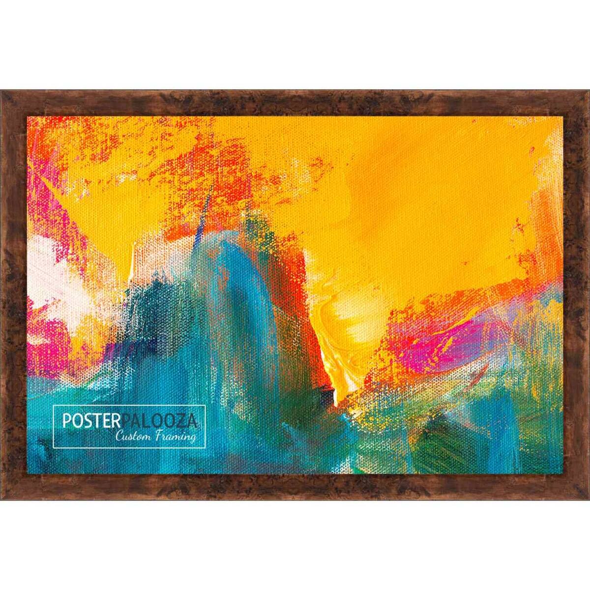 18x10 Traditional Walnut Complete Wood Picture Frame with UV Acrylic