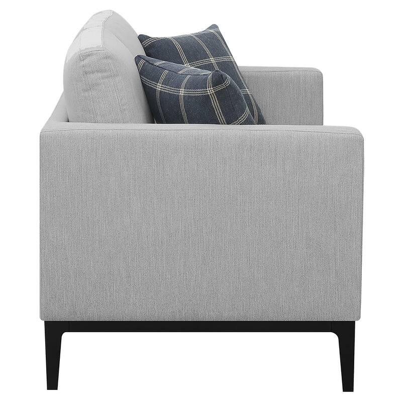 Apperson Upholstered Track Arm Sofa Set Light Grey