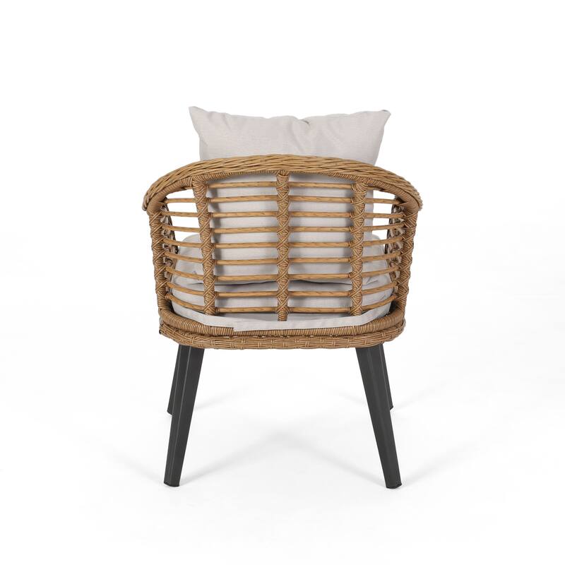 Tatiana Indoor/Outdoor Wicker Club Chairs with Cushions (Set of 2) by Christopher Knight Home