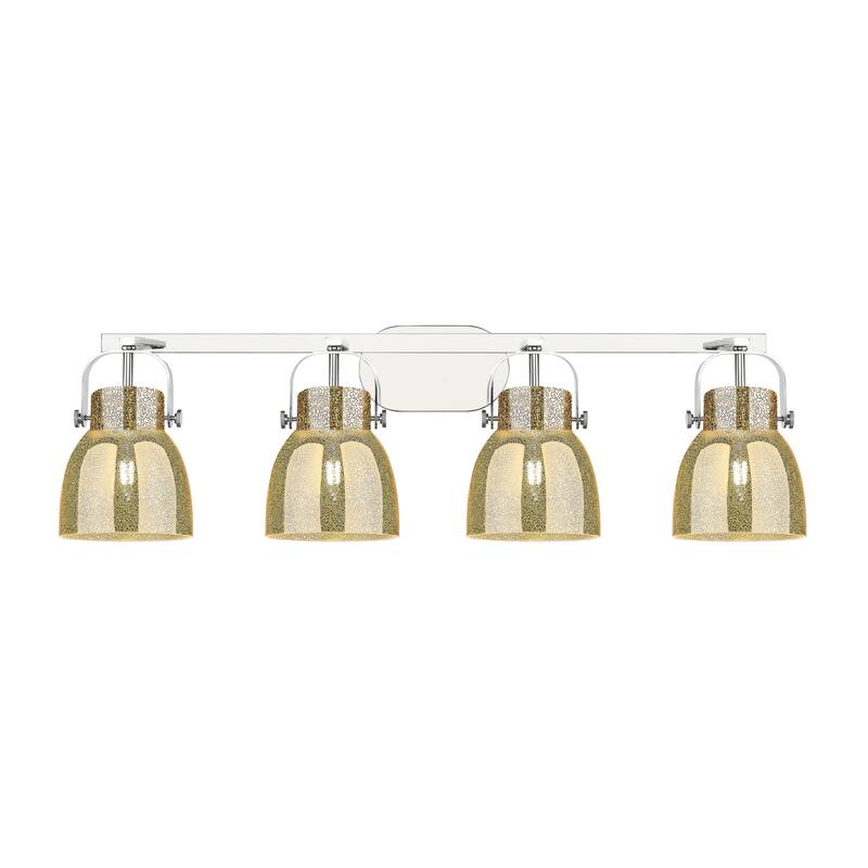 Innovations Lighting Pilaster II Bell - 4 Light 6" Wall-Mounted Bath Vanity Light