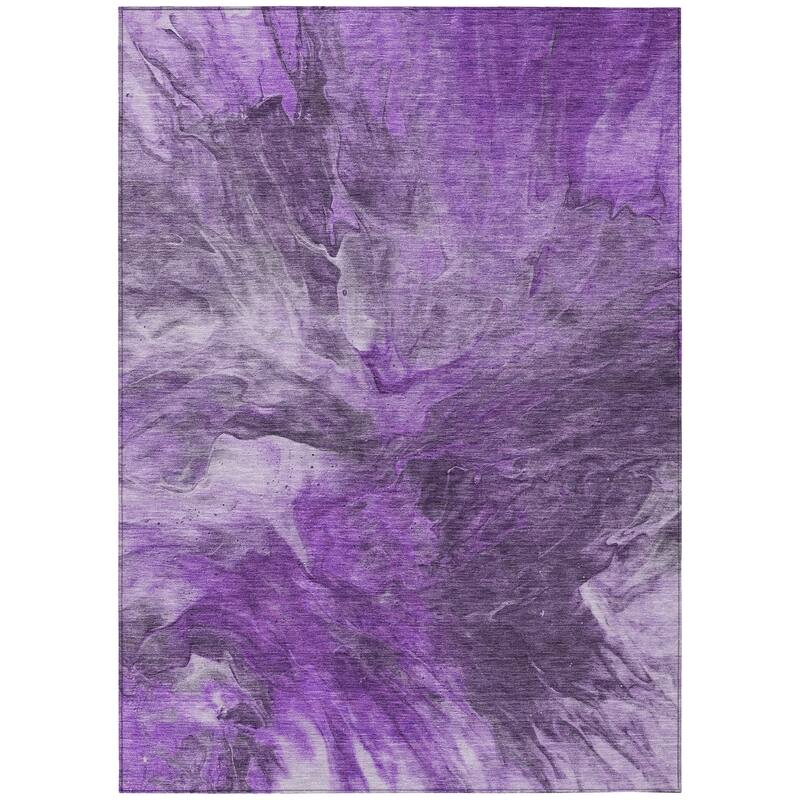 Machine Washable Indoor/ Outdoor Chantille Contemporary Splash Rug
