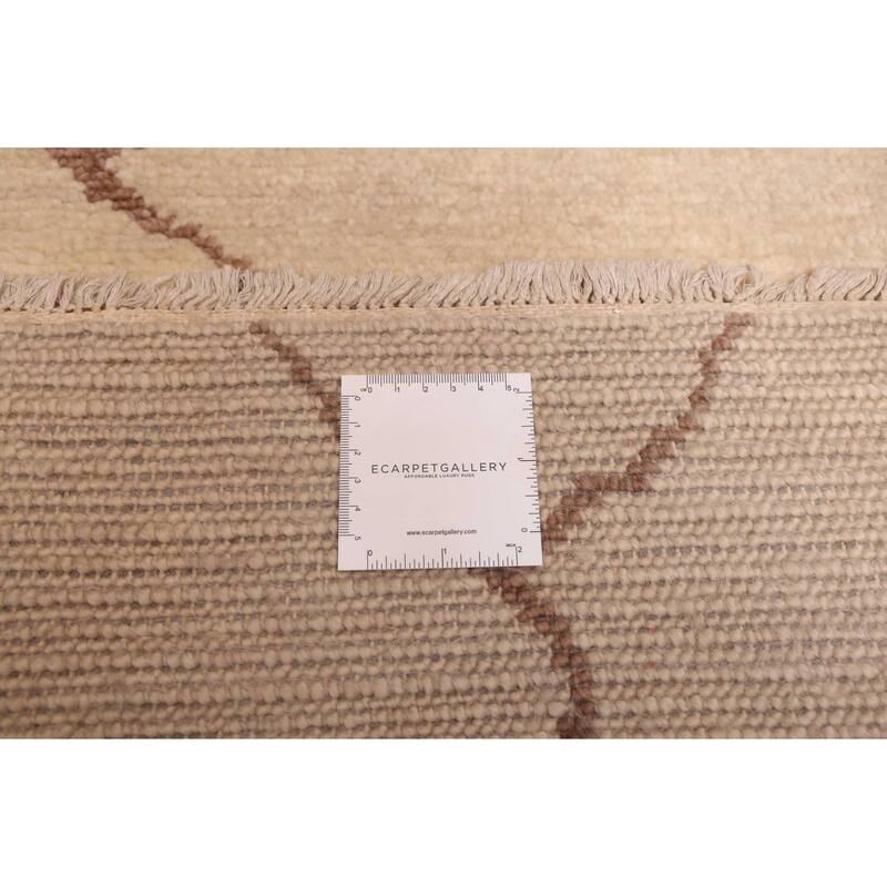 ECARPETGALLERY Hand-knotted Mystique Ivory Wool Rug - 3'0 x 9'9