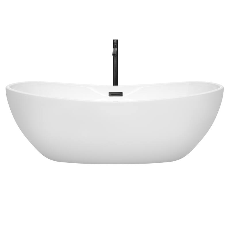 Wyndham Collection Rebecca 70-inch Freestanding Bathtub with Faucet