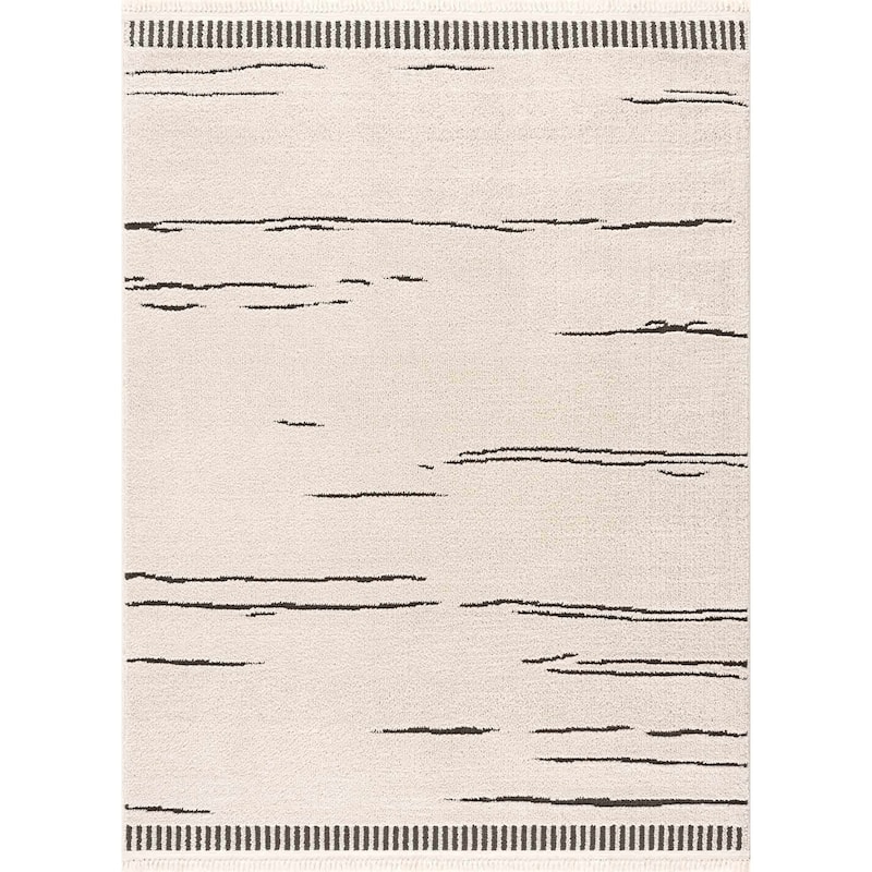Hauteloom Munich Modern Farmhouse Bohemian Neutral Area Rug