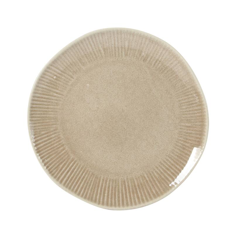 Gibson Elite Sandy Pines Stoneware Plates and Bowls Set - 12 Piece Reactive Glaze Dinnerware Set - Service for 4