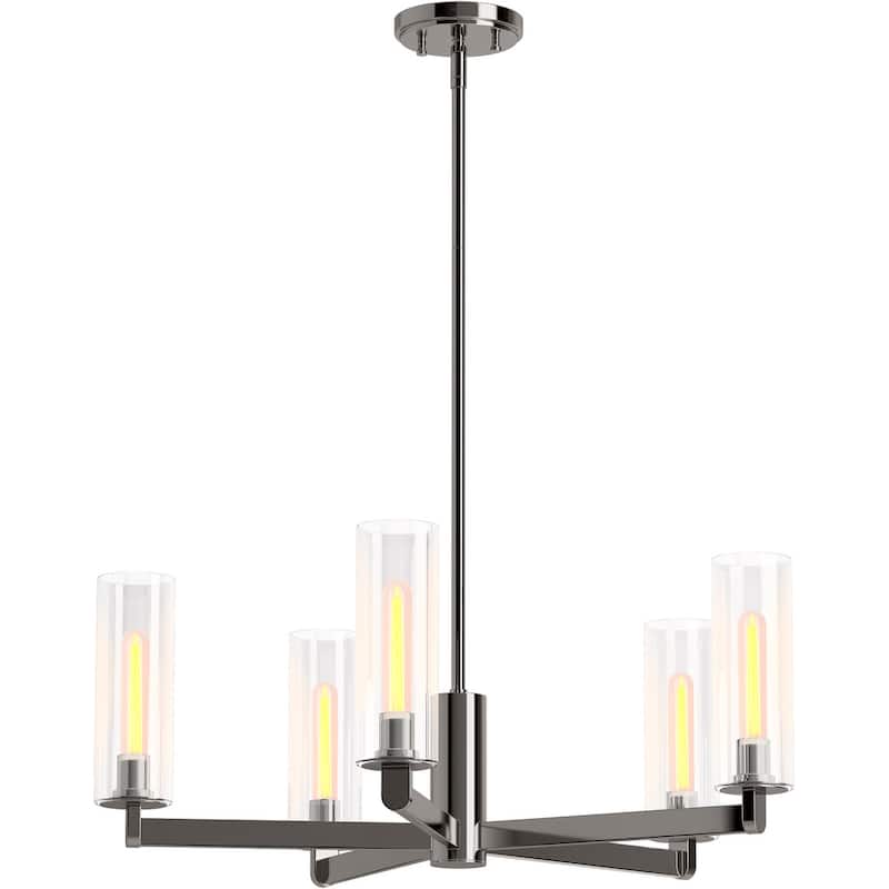 Kohler Lighting 35878-CH05 Crue 5 Light 26" Wide Chandelier with Clear