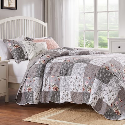 The Gray Barn Spring Arrow Reversible Floral Cotton Quilt Set
