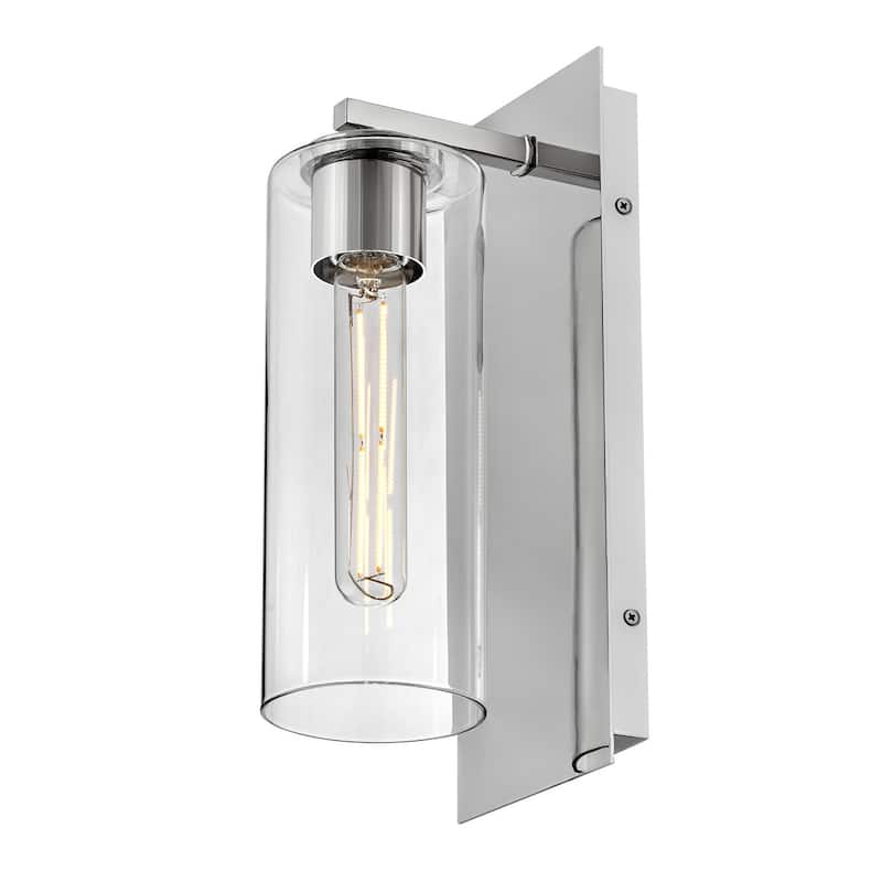 Lark 83370 Lane 13" Tall Hardwired or Plug-In Wall Sconce with Clear