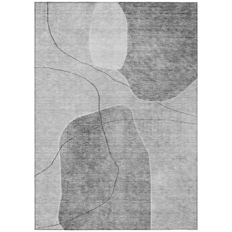 Machine Washable Indoor/ Outdoor Chantille Abstract Contemporary Rug