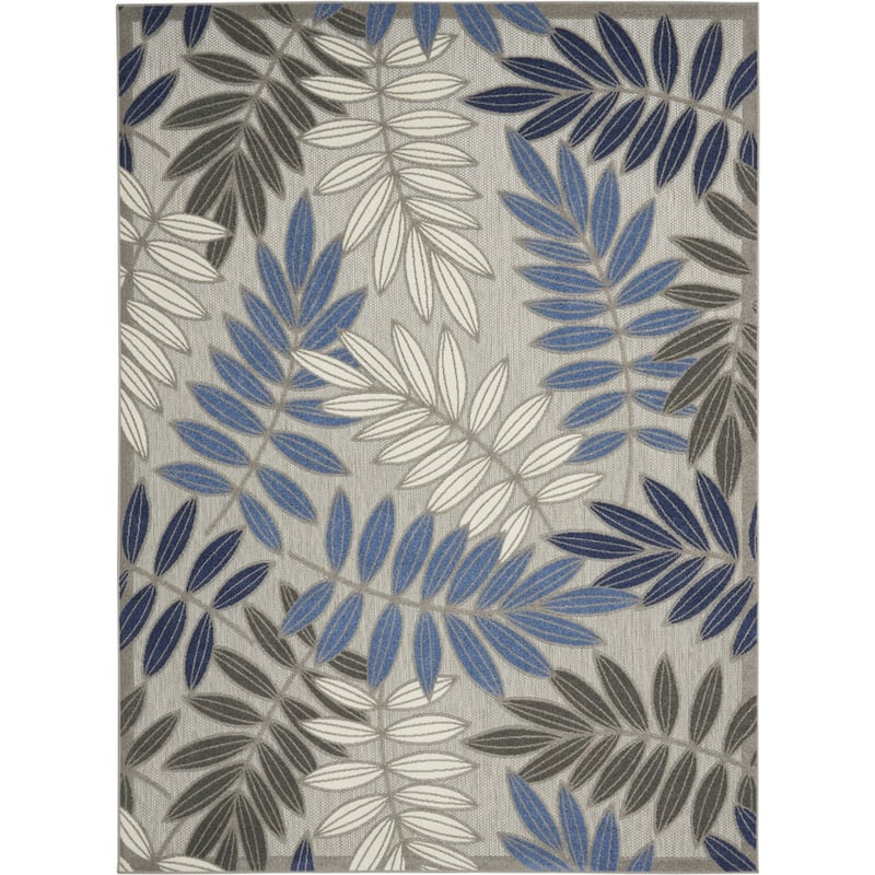 HomeRoots Palm Leaf Island Rectangle Outdoor Rug - 9' X 12'