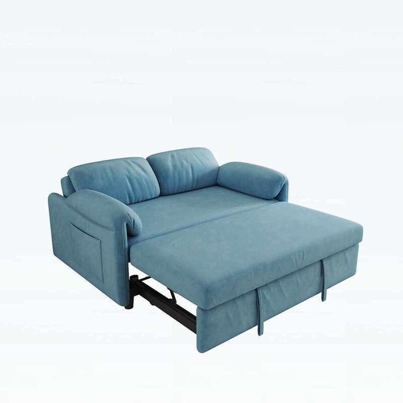 Sofa Centric Design: 54-Inch Sofa Bed with Dual Purpose - A Stylish Retractable Bed for Your Living Room