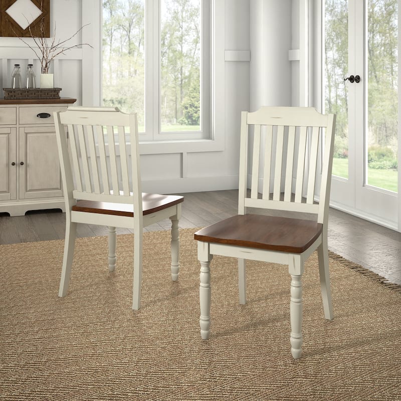 Brunico Two-Tone Antique Dining Chairs (Set of 2)