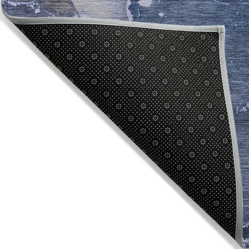 Machine Washable Indoor/ Outdoor Abstract Chantille Rug