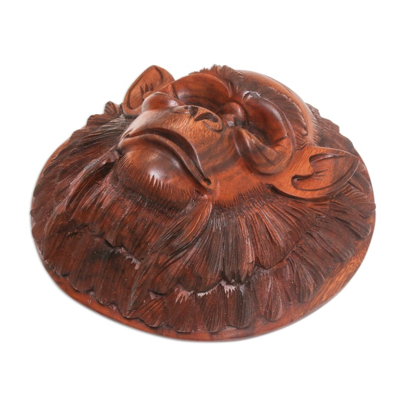 Novica Handmade Alpha Chimpanzee Wood Mask