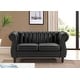 preview thumbnail 1 of 4, Capri Faux Leather Chesterfield Rolled Arm Loveseat