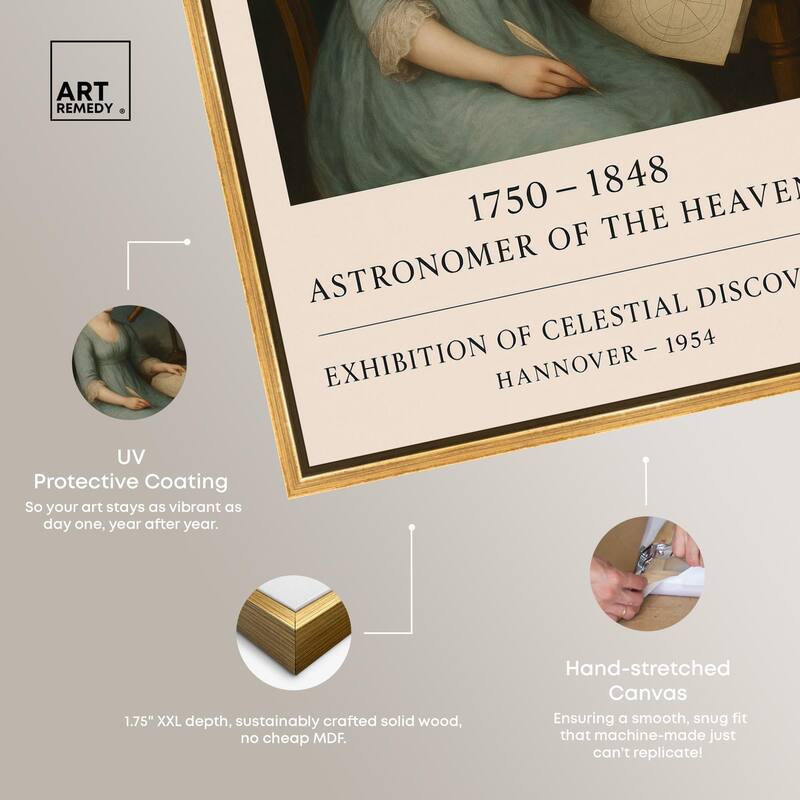 Early Female Astronomer Canvas by Art Remedy