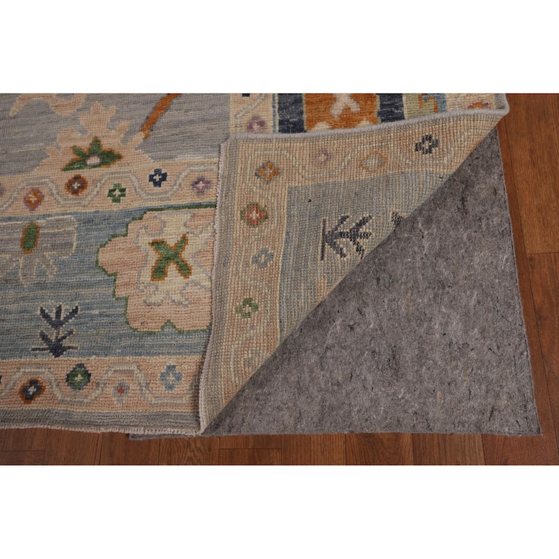 Grey Oushak Turkish Area Rug Handmade Vegetable Dye Wool Carpet - 7'11"x 9'9"