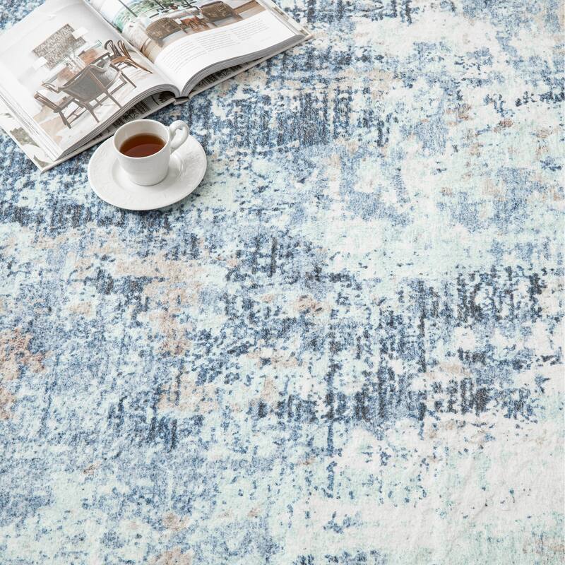 Glitzhome Modern Abstract Distressed Indoor/Outdoor Area Rugs