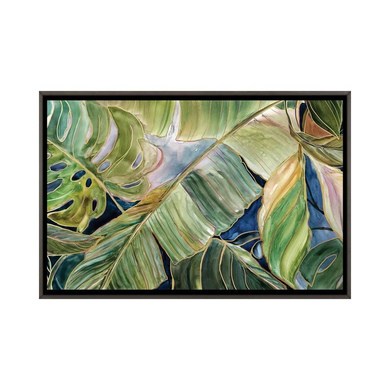 iCanvas "Sun Tipped Tropicals" by Carol Robinson Framed - Charcoal - 26x40