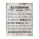 preview thumbnail 1 of 9, Stupell Bathroom Rules Funny Word Wood Textured Design,16x20, Proudly Made in USA - Multi-Color 16 x 20