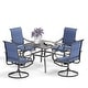 preview thumbnail 10 of 19, MAISON ARTS 5-piece Patio Dining Set with Swivel Textile Chairs