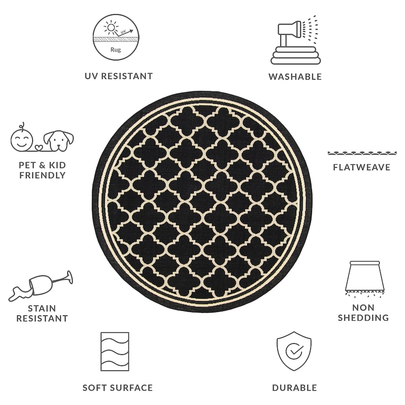 SAFAVIEH Courtyard Kristelle Indoor/ Outdoor Waterproof Patio Backyard Rug