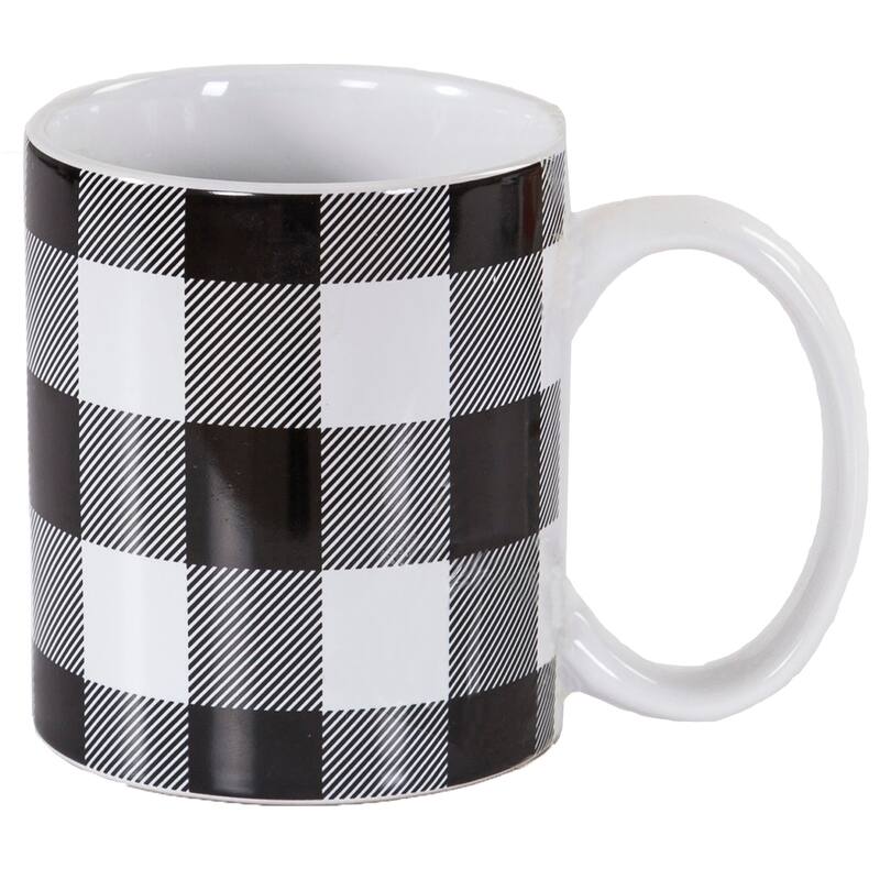 Paseo Road by HiEnd Accents Camille Buffalo Check Mug Set, 4PC