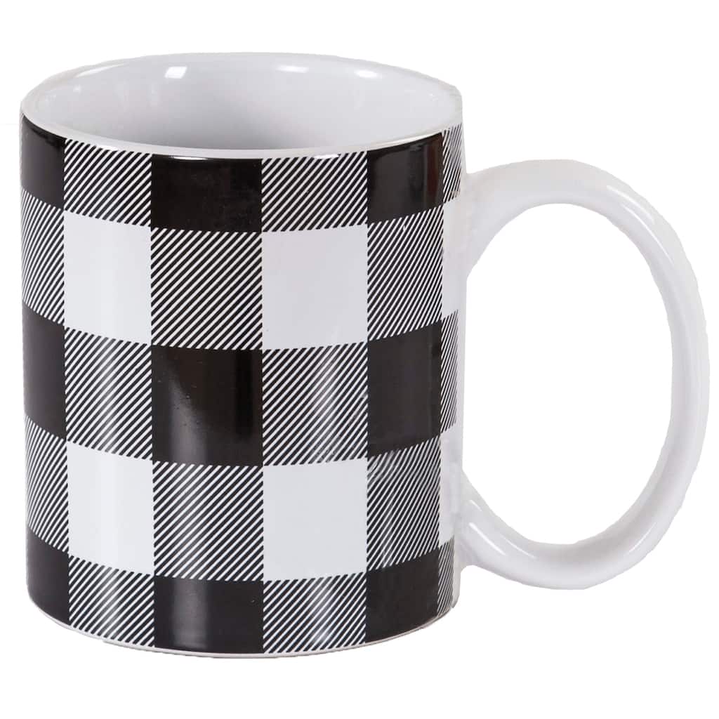 Paseo Road by HiEnd Accents Camille Buffalo Check Mug Set, 4PC