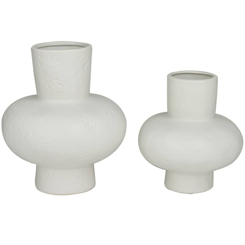 CosmoLiving by Cosmopolitan Ceramic Gourd Style Vase (Set of 2) - White or Black