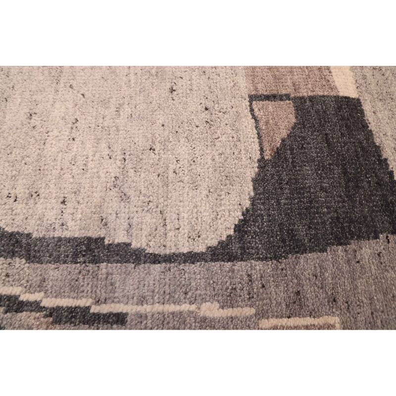 ECARPETGALLERY Hand-knotted Tangier Light Grey Wool Rug - 5'1 x 7'11