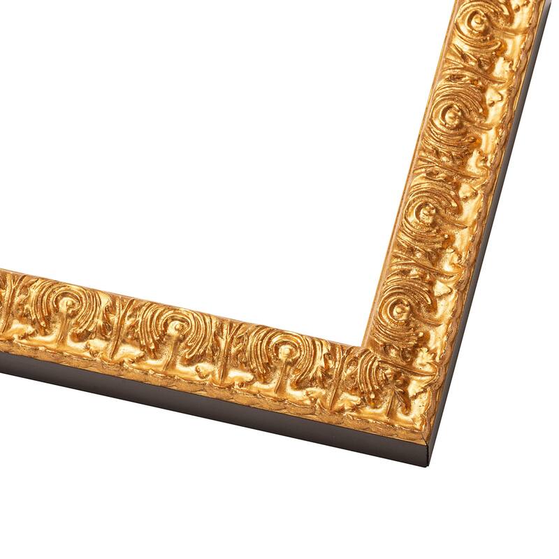 21x17 Frame Gold Real Wood Picture Frame Width 1 inches | Interior