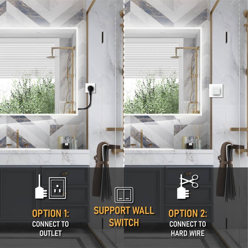 Modern Wall Mounted LED Bathroom mirror