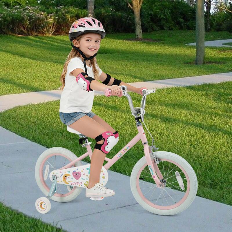 Costway 12/14/16/18 Inch Kids Bike for Girls Boys Age 3-8 Years with - See Details