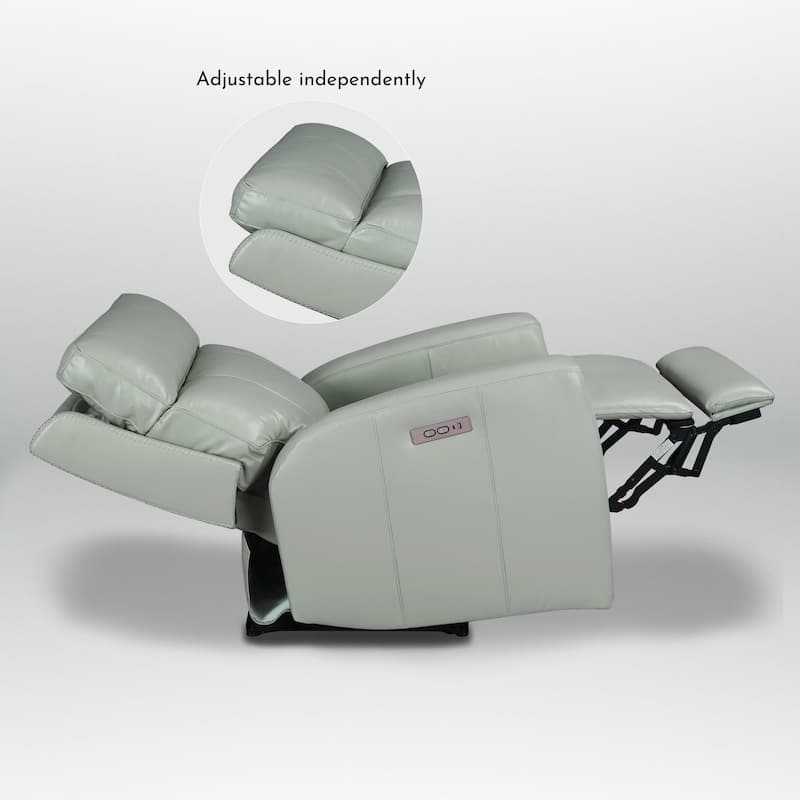 Genuine Leather Zero Gravity Power Recliner Chair with Power Headrest, USB&USB-C Port