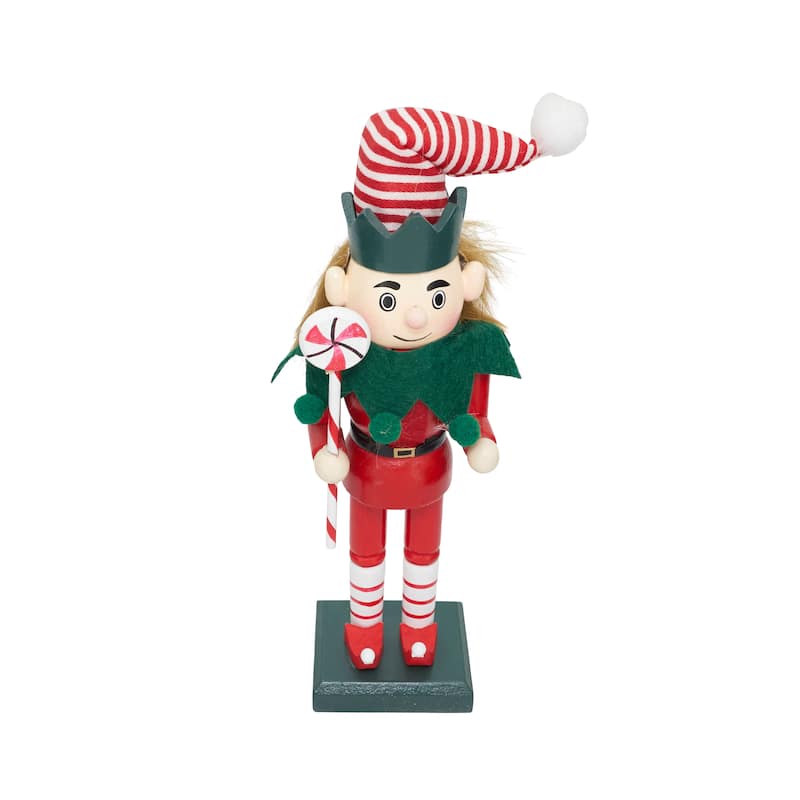 Traditional Nutcracker Figurine, Holiday Décor - Elf - 10"