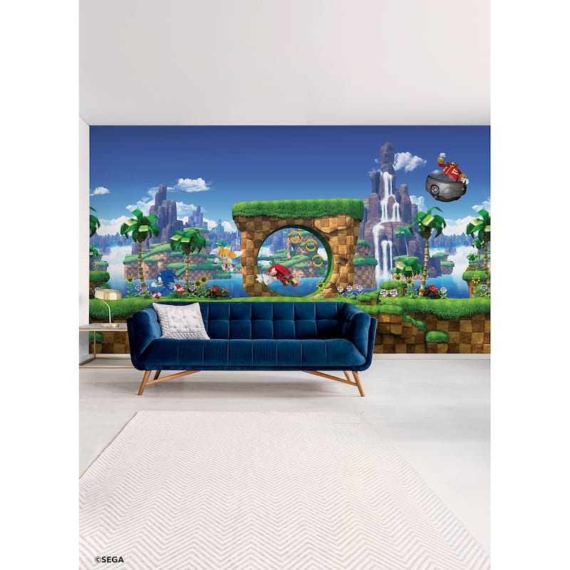 RoomMates Sonic the Hedgehog Green Hill Peel and Stick Mural - N/A