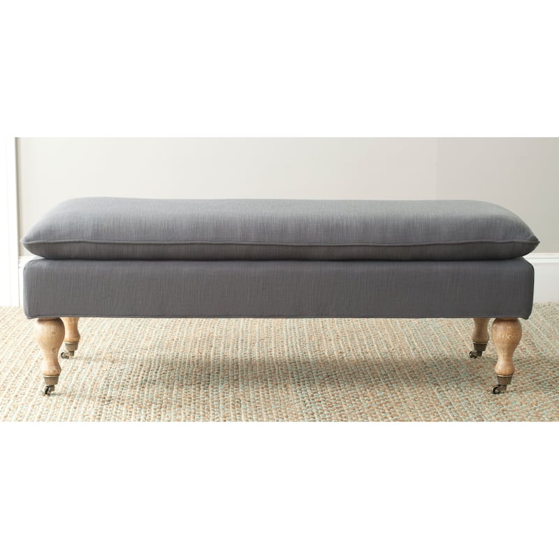 SAFAVIEH Tari Pillowtop Grey/ Sage Bench - 0 - 52" W x 21" D x 19" H - 52Wx21Dx19H