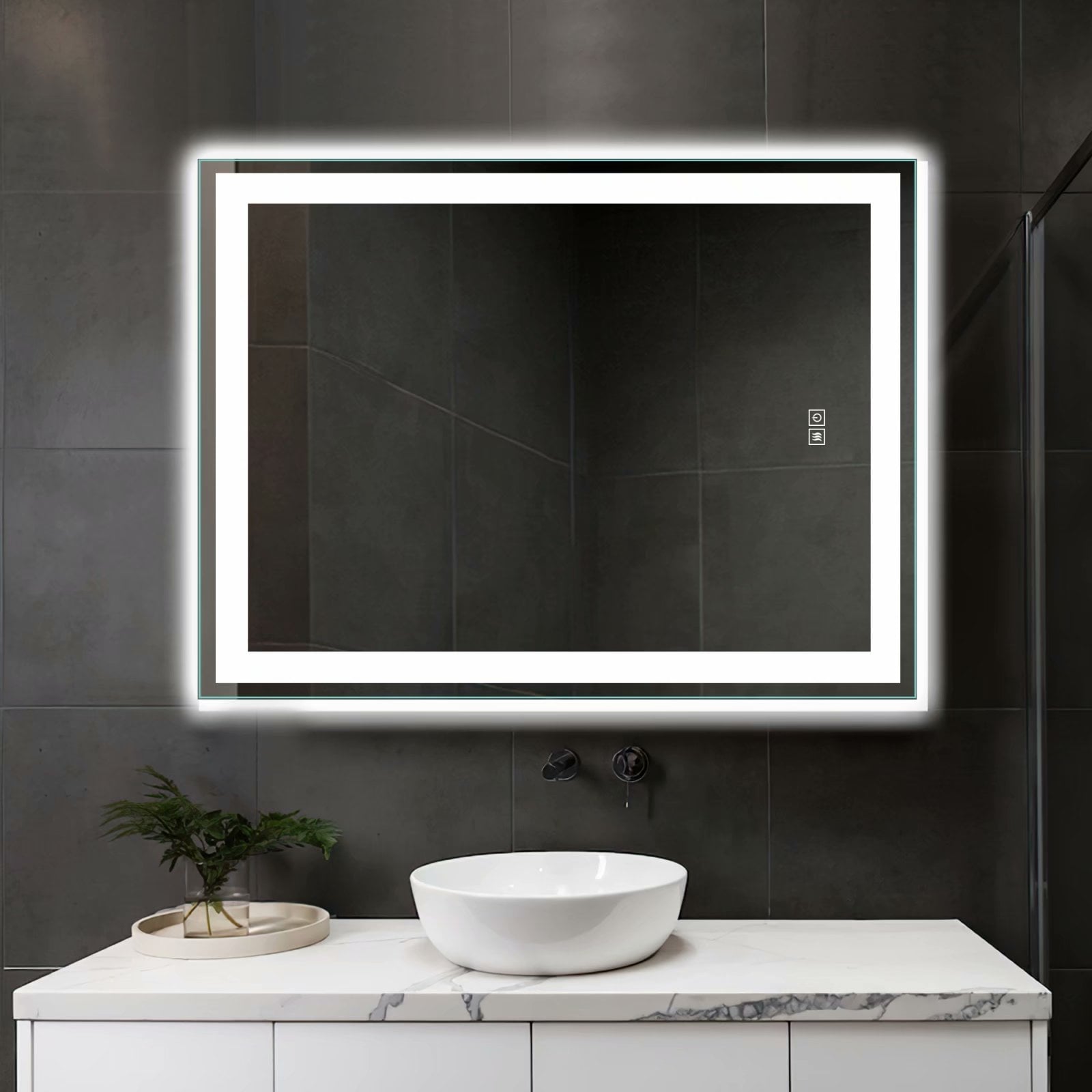 Smart Backlit LED Illuminated Fog-Free Vanity Mirror With Lights And Dimmer  - On Sale - Bed Bath & Beyond - 30900503
