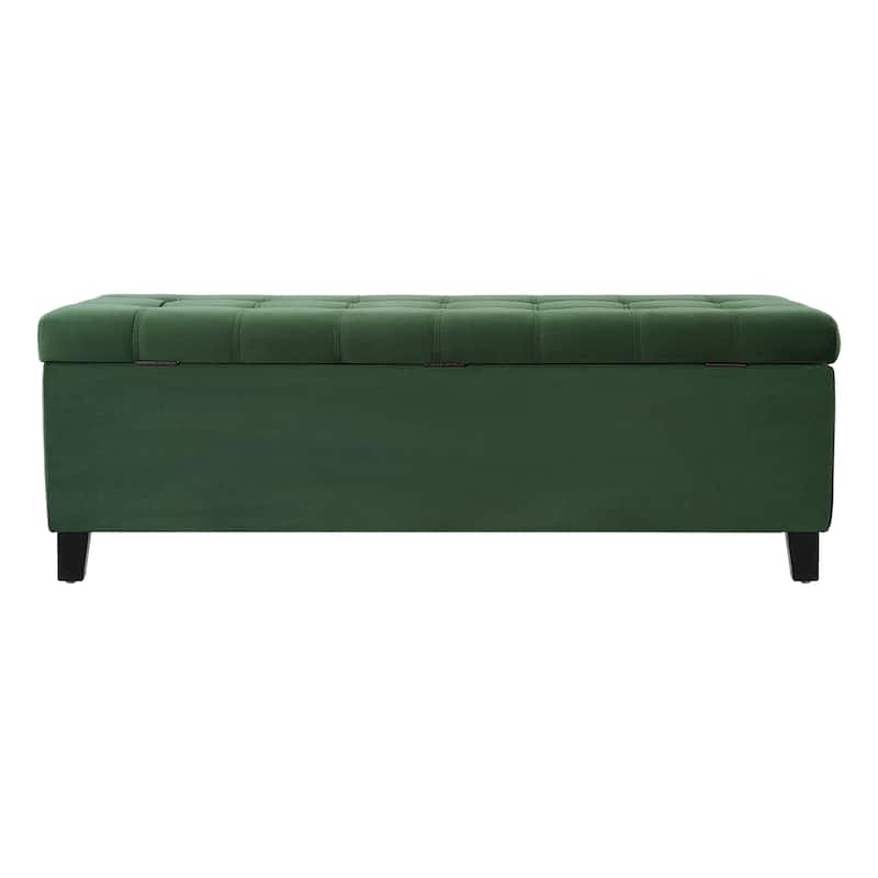 Mission Tufted Fabric Storage Ottoman Bench by Christopher Knight Home