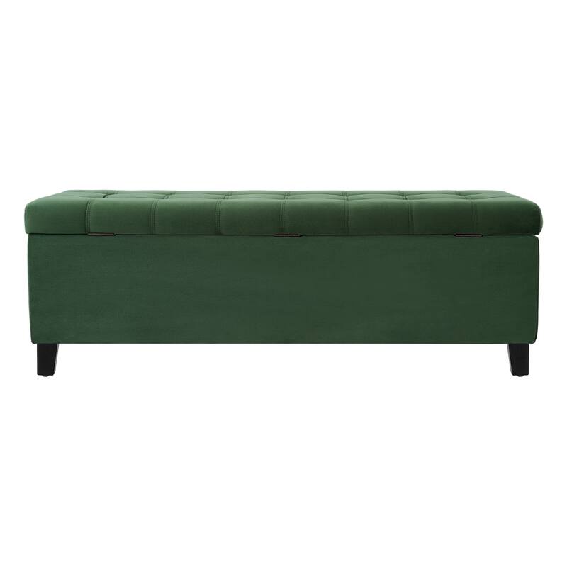 Upholstered Storage Ottoman Bench for Bedroom, Entryway & Foot Rest