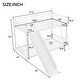 preview thumbnail 4 of 8, White Twin over Twin Metal Bunk Bed with Slide & Ladder