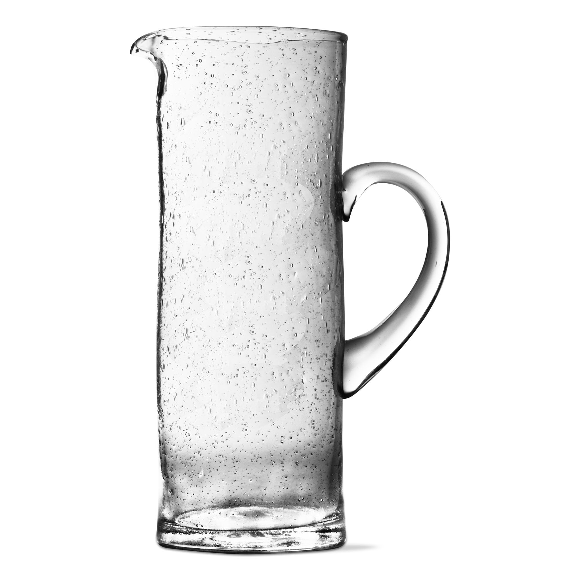 Bubble Glass Tall Pitcher - 68oz Clear Beverage Server, 12" H x 4.5" D, Hand Wash Only, Perfect for Everyday Use