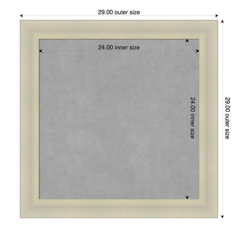 Amanti Art Oliver Black Framed - 29 x 29 in - Oliver Warm Silver