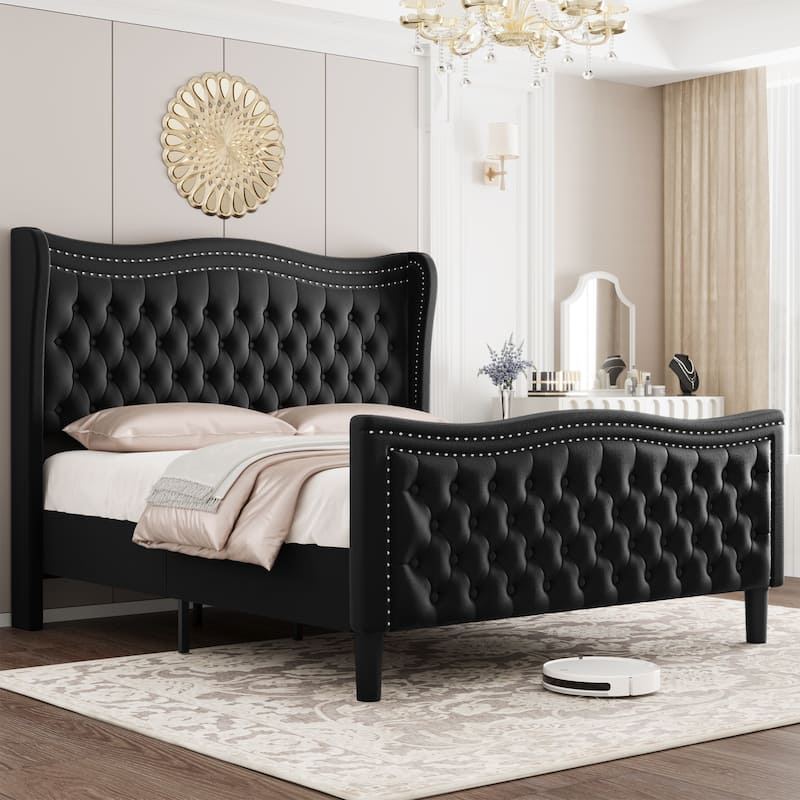 Modern Platform Bed,Full,Queen,King