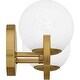 preview thumbnail 4 of 6, Spherical 2-Light Aged Brass Bath Light